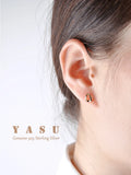 925 Silver Triangle Stud Earrings 14k Plated