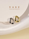 925 Silver Triangle Stud Earrings 14k Plated