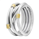 925 Silver Entwined Rope Bands Love Heart Ring Gift