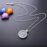 925 Silver Floating Locket Pan Necklace CZ Glass Women Gift DIY Jewelry