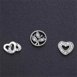 925 Silver Floating Locket Pan Necklace with CZ Glass