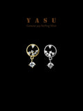 925 Silver French Hollow Diamond Drop Earrings for Women