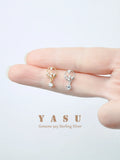 925 Silver French Hollow Diamond Drop Earrings for Women