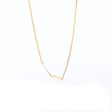 925 Sterling Silver V-shaped Wish Shining Pan Necklace for Women