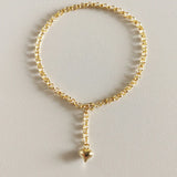 925 Silver Heart Pendant Chain Bracelet for Women - Fine Jewelry Gift