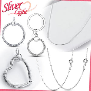 925 Silver Heart Charm Pendant Necklace Women Jewelry Gift