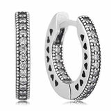 925 Silver Moon & Stars Beaded Hoop Earring Women DIY Jewelry