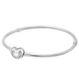 925 Silver Family Tree Heart Bracelet for Charm Jewelry