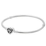 925 Silver Family Tree Heart Bracelet for Charm Jewelry