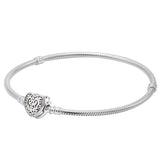 925 Silver Family Tree Heart Bracelet for Charm Jewelry
