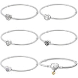 925 Silver Family Tree Heart Bracelet for Charm Jewelry