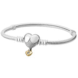 925 Silver Family Tree Heart Bracelet for Charm Jewelry