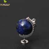 925 Silver Lapis Lazuli Globe Necklace Pendant