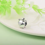 925 Silver Piggy Bank Charm Beads for Bracelets DIY Making Gift