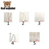 925 Sterling Silver Spanish Bear Style Necklace for Women
