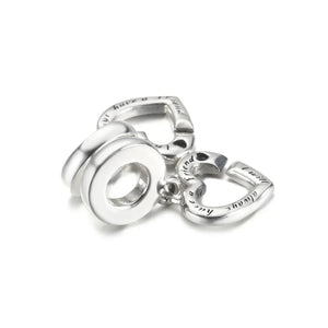925 Silver Sister Hearts Charm Beads for Bracelets