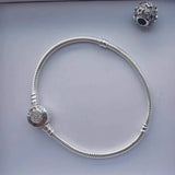 925 Sterling Silver Moments Two-tone Signature Snake Chain Bracelet