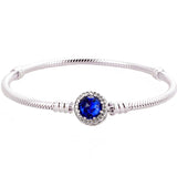 925 Silver Hearts Clasp Snake Chain Bracelet DIY Jewelry