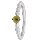 925 Sterling Silver Birthstone Beaded Crystal Rings for Women