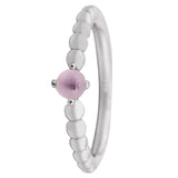 925 Sterling Silver Birthstone Beaded Crystal Rings for Women