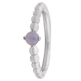 925 Sterling Silver Birthstone Beaded Crystal Rings for Women