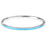 925 Silver Multicolor Radiant Hearts Crystal Bangle Bracelet Bead Charm