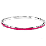 925 Silver Multicolor Radiant Hearts Crystal Bangle Bracelet Bead Charm
