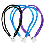 925 Silver Heart Clasp Bracelet with Silky Fabric Cord