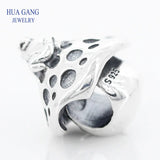 925 Silver Mushroom Frog Charms for Pandora Bracelets