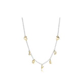 925 Sterling Silver Pan Necklace Golden Love Honey Pan Necklace