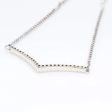 925 Sterling Silver Pan Necklace V-shaped Wish To Wear Pan Necklace For Women