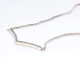 925 Sterling Silver Pan Necklace V-shaped Wish To Wear Pan Necklace For Women