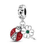 925 Sterling Silver Pav Heart-shaped Floral Pendant Charm