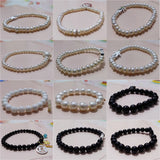 925 Silver Pearl Gem Bracelet Women's Jewelry Gift