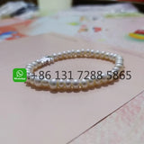 925 Silver Pearl Gem Bracelet Women's Jewelry Gift