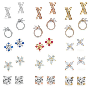 925 Silver Petal Earrings for Women