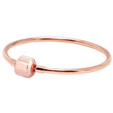925 Silver Rose Heart Clasp Bangle for Bracelet Charm DIY Jewelry