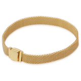 925 Silver Reflexions Snake Chain Bracelet Mesh Rose