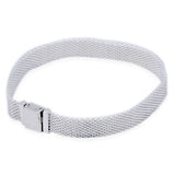 925 Silver Reflexions Snake Chain Bracelet Mesh Rose
