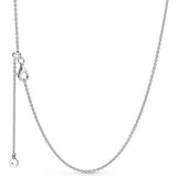 925 Silver Rose Clasp Chain Link Necklace For Women