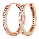 925 Silver Rose Logo U-shaped Hoop Earring for Women