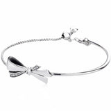 925 Silver Shimmering Wish Infinity Knot Open Bangle