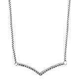925 Silver Shimmering Wish Round Sparkle Bow Necklace