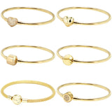925 Sterling Silver Sparkling Heart Ball Clasp Mesh Bangle