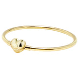 925 Sterling Silver Sparkling Heart Ball Clasp Mesh Bangle