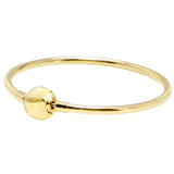 925 Sterling Silver Sparkling Heart Ball Clasp Mesh Bangle