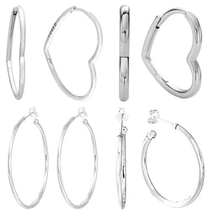 925 Silver Hearts Of Love Stud Earrings for Women