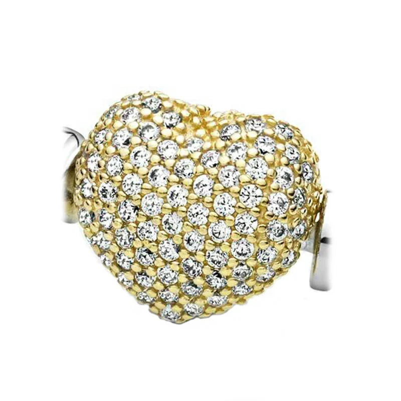 925 Sterling Silver Heart Charm for Bracelet