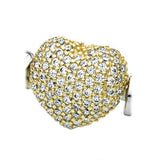 925 Sterling Silver Heart Charm for Bracelet