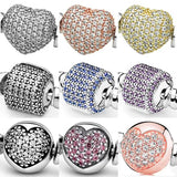 925 Sterling Silver Heart Charm for Bracelet